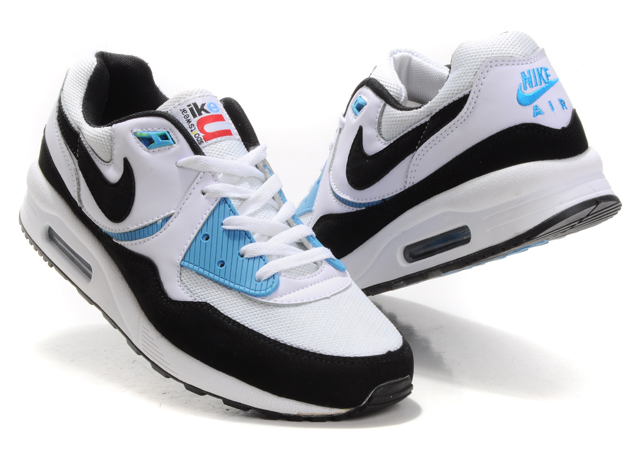 New Men'S Nike Air Max Black/White/Blue